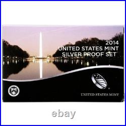 2014 S Proof Set Original Box & COA 14 Coins 90% Silver