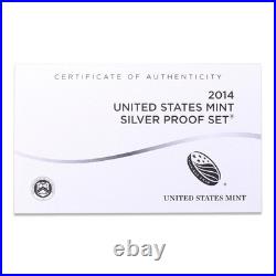2014 S Proof Set Original Box & COA 14 Coins 90% Silver