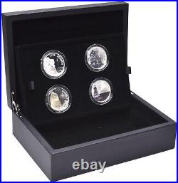 2014 Silver Proof Portrait Of Britain £5 4 Coin Set Box COA Royal Mint 2014 Silver Proof Portrait Of Britain £5 4 Coin Set Box COA Royal Mint