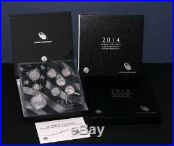 2014 U. S. Mint Limited Edition Silver Proof Set Box Slip Cover COA