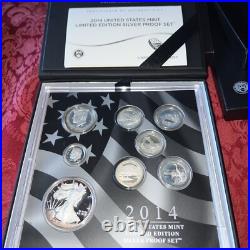 2014 United States Mint Limited Edition Silver Proof Set Complete Box Toning