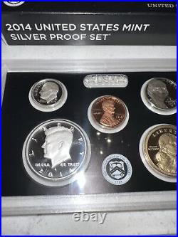 2014 United States Mint Silver Proof Set With Box And COA! Free Shipping 2014 United States Mint Silver Proof Set With Box And COA! Free Shipping