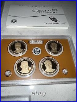 2014 United States Mint Silver Proof Set With Box And COA! Free Shipping 2014 United States Mint Silver Proof Set With Box And COA! Free Shipping
