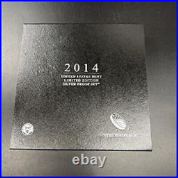 2014 United States US Mint Limited Edition Silver Proof Set OGP BOX & COA #A