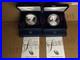 2014 W + 2015 W American Eagle One Ounce SILVER PROOF 1 Oz Box & COA 2 Coins