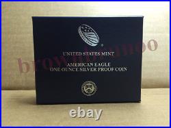 2014 W + 2015 W American Eagle One Ounce SILVER PROOF 1 Oz Box & COA 2 Coins