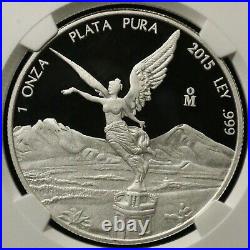 2015Mo Onza 3-Coin Libertad Oz NGC MS66 PL70 PF70 UCAM Reverse Proof PR Box COA