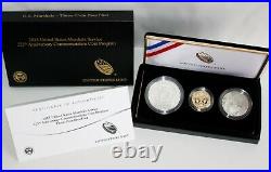 2015 3-Coin U. S. Marshals Commemorative Proof Set with Box and COA Gold + Silver