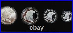2015 BALD EAGLE CANADIAN 1.85oz SILVER PROOF 4 COIN SET WithBOX, CASE, & COA