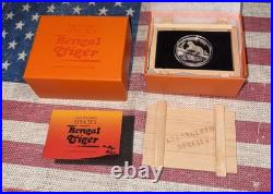 2015 Bengal Tiger Endangered Species 1oz Silver Proof Coin With Box