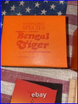 2015 Bengal Tiger Endangered Species 1oz Silver Proof Coin With Box