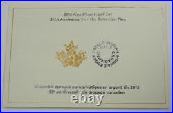 2015 CANADA Silver Proof Set 80th Anniversary of the Canadian Flag with Box & COA