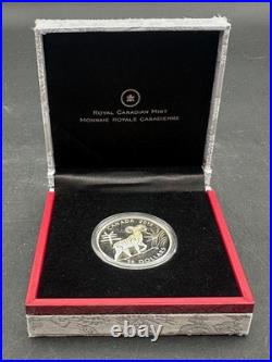 2015 Canada $15 Lunar Lotus Year of the Sheep Gold-Gilded Silver Proof BOX & COA