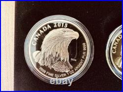 2015 Canada Bald Eagle Silver Fractional Proof Set New In Box