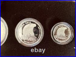 2015 Canada Bald Eagle Silver Fractional Proof Set New In Box