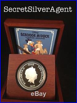 2015 Disney's Scrooge McDuck 1 oz. 999 Silver Proof Coin with Box & COA