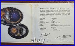 2015 Macedonia 10 Denars Aquarius Zodiac Silver Proof Coin Ag925 Box & COA 21g