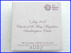 2015 Princess Charlotte Christening £5 Five Pound Silver Proof Coin Box Coa