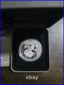 2015 Proof Kookaburra WMF World Money Fair Berlin 1 Oz. 999 Silver Coin Box COA