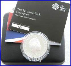 2015 Royal Mint Britannia £2 Two Pound Silver Proof 1oz Coin Box Coa