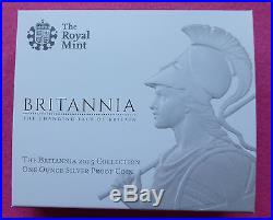 2015 Royal Mint Britannia Silver Proof Two Pound Coin Box + Coa