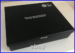 2015 Royal Mint Silver Proof Set Box Booklet & Certificate ONLY. NO COINS