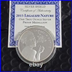 2015 SILVER SHIELD LEGALIZE NATURE PROOF COA DISPLAY BOX Limited Edition