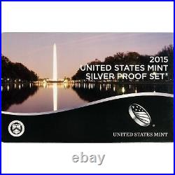 2015 S Proof Set Original Box & COA 14 Coins 90% Silver