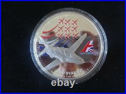 2015 Silver Proof Colour 5oz Jersey £10 Coin Box +coa Red Arrows Display 1/450