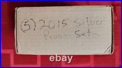 2015 US MINT SILVER PROOF SET 14 COINS (5) Sets In Mint Sealed Box