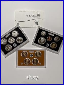 2015 US Mint Silver Proof Set 14 Piece OGP with COA In Original Box
