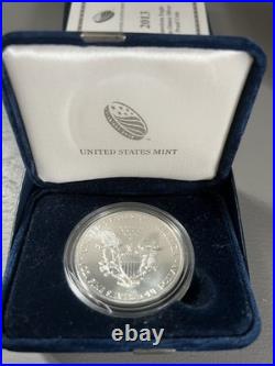 2015 U. S. Mint American Eagle Silver One Ounce Proof Coin with Box. COA