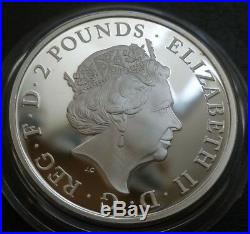 2015 United Kingdom Fine Silver Proof Britannia £2 Helmeted Britannia Boxed