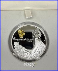 2015 Wedding 1 oz Silver Proof Coin Perth Mint Box & COA