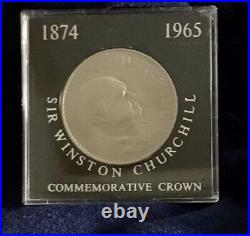 2015 Winston Churchill £5 Silver Proof Coin Box, COA, & 1965 Commemorative