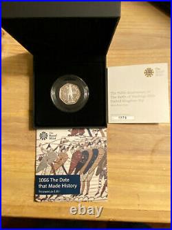 2016 Battle of Hastings Piedfort 50p Fifty Pence Silver Proof Coin Box Coa