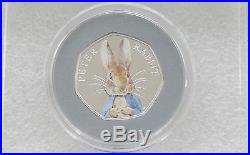 2016 Beatrix Potter Peter Rabbit 50p Fifty Pence Silver Proof Coin Box Coa