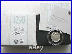 2016 Beatrix Potter Piedfort 50p Fifty Pence Silver Proof Coin Box Coa