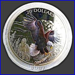 2016 Canada $20 Majestic Animals II 1 oz 5-Coin Colorized Silver Proof Set withBox