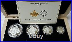 2016 Canada Wolf Silver Fractional Coin Proof Set with Box and COA