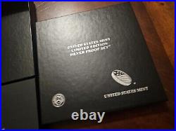 2016 Limited Edition Silver Proof Set Black Box & COA 7 Coins/ Silver Eagle Nice