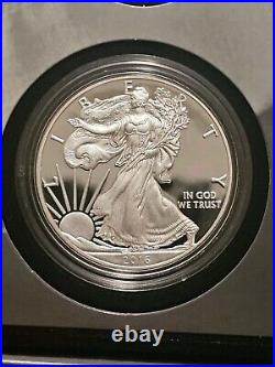 2016 Limited Edition Silver Proof Set Black Box & COA 7 Coins/ Silver Eagle Nice