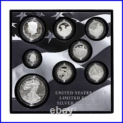 2016 Limited Edition Silver Proof Set Black Box & COA 7 Coins and Silver Eagle 2016 Limited Edition Silver Proof Set Black Box & COA 7 Coins and Silver Eagle