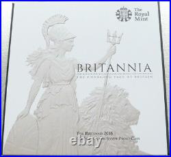 2016 Royal Mint British Britannia £10 Ten Pound Silver Proof 5oz Coin Box Coa