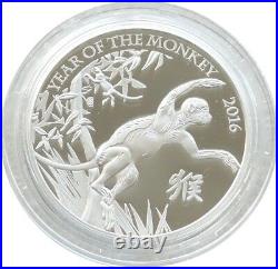2016 Royal Mint British Lunar Monkey £2 Two Pound Silver Proof 1oz Coin Box Coa