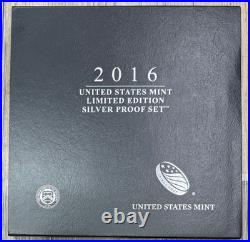 2016 S Silver Proof US Mint Limited Edition 8 Coin Set with Original Box & COA