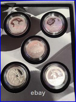 2016 S Us Mint Limited Edition Silver Proof Set 8 Coins Set + Us Mint Box & Coa