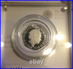 2016 Silver proof Beatrix Potters Peter Rabbit 50p coin boxed with C of A