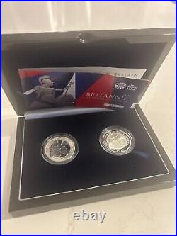 2016 UK Silver Britannia 2 Coin Set Proof & Reverse Proof withBox, COA, OGP 2016 UK Silver Britannia 2 Coin Set Proof & Reverse Proof withBox, COA, OGP