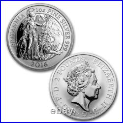 2016 UK Silver Britannia 2 Coin Set Proof & Reverse Proof withBox, COA, OGP 2016 UK Silver Britannia 2 Coin Set Proof & Reverse Proof withBox, COA, OGP